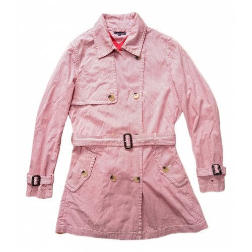 Pre-owned Tommy Hilfiger Trench Coat In Pink
