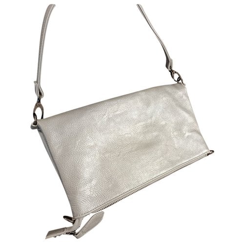 Pre-owned Luisa Cerano Leather Handbag In Silver