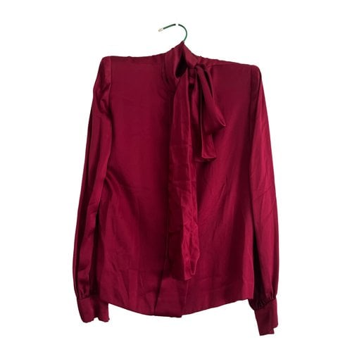 Pre-owned Givenchy Silk Blouse In Burgundy