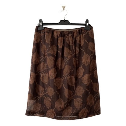 Pre-owned Dries Van Noten Mid-length Skirt In Brown
