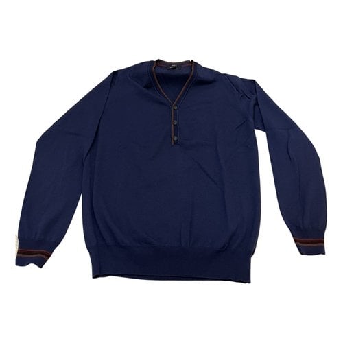 Pre-owned Alpha Industries Wool Pull In Blue