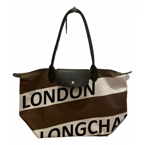 Pre-owned Longchamp Pliage Tote In Brown
