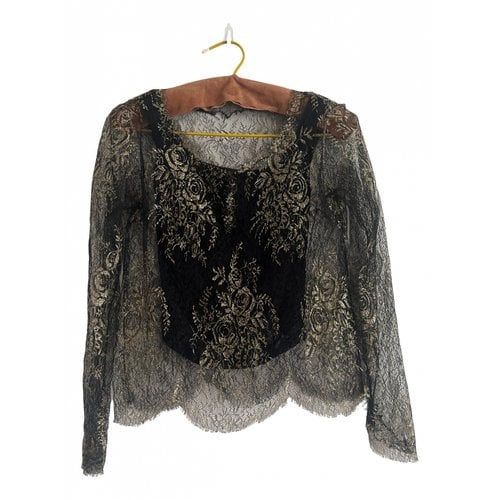 Pre-owned Emanuel Ungaro Lace Blouse In Black