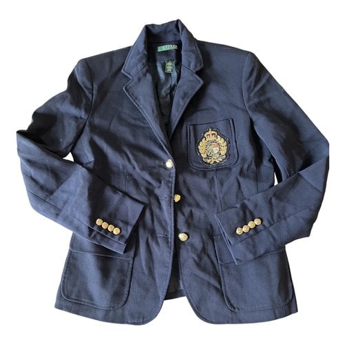 Pre-owned Lauren Ralph Lauren Wool Jacket In Navy