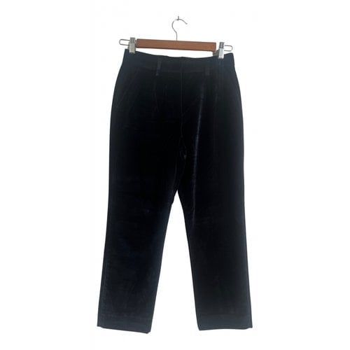 Pre-owned Etro Velvet Straight Pants In Black