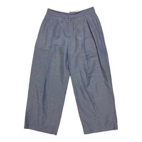 Pre-owned Margaret Howell Linen Trousers In Blue
