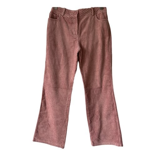 Pre-owned Celine Trousers In Pink