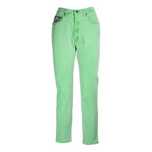 Pre-owned Moschino Straight Pants In Green