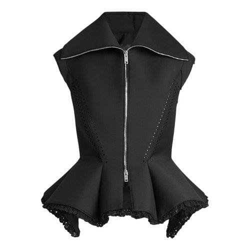 Pre-owned Givenchy Wool Short Vest In Black