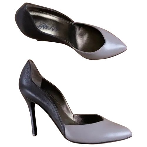 Pre-owned Lanvin Leather Heels In Grey