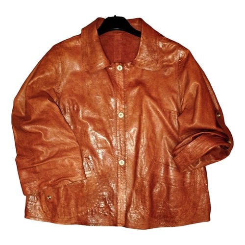 Pre-owned Sylvie Schimmel Leather Jacket In Brown