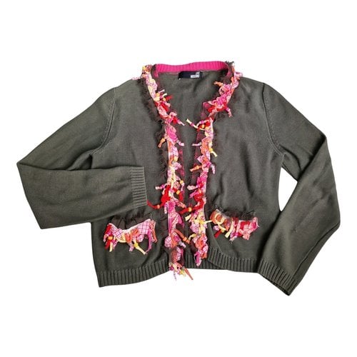 Pre-owned Moschino Love Cardigan In Khaki