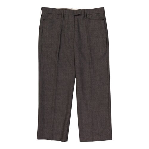 Pre-owned Isabel Marant Étoile Wool Straight Pants In Grey