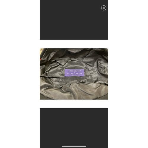 Pre-owned Ralph Lauren Purple Label Wool Cap In Black