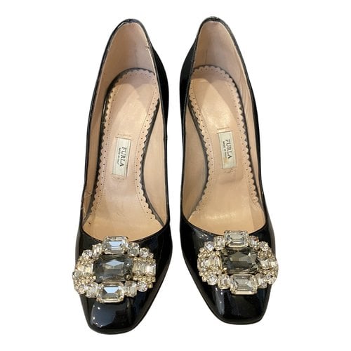 Pre-owned Furla Patent Leather Heels In Black