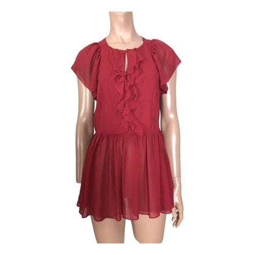 Pre-owned Dorothee Schumacher Silk Mini Dress In Red