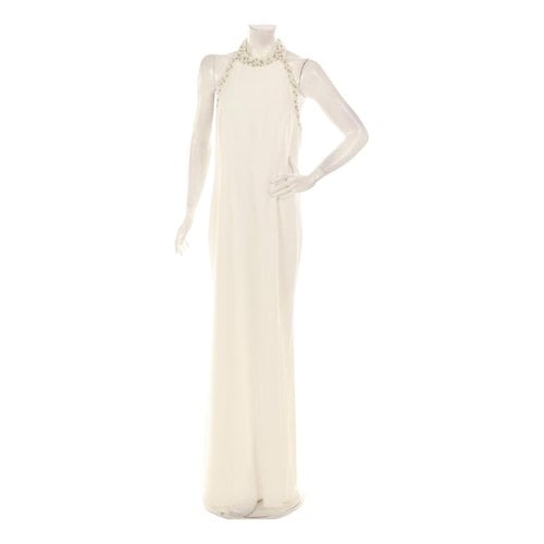 Pre-owned Adrianna Papell Maxi Dress In White