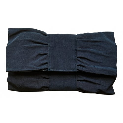 Pre-owned Furla Cloth Clutch Bag In Black