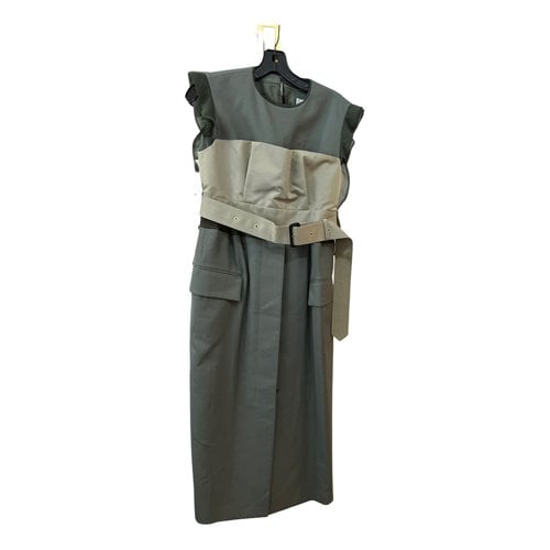 Pre-owned Sacai Mid-length Dress In Green