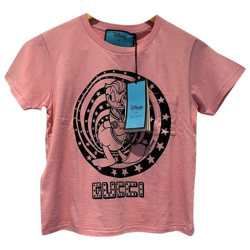 Pre-owned Disney X Gucci T-shirt In Pink