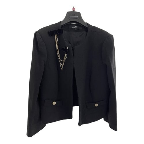 Pre-owned Elisabetta Franchi Short Vest In Black