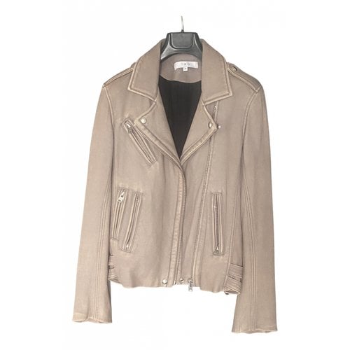 Pre-owned Iro Leather Jacket In Beige