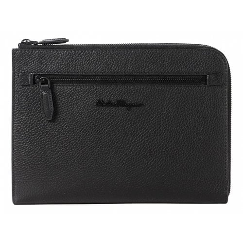 Pre-owned Ferragamo Leather Small Bag In Black