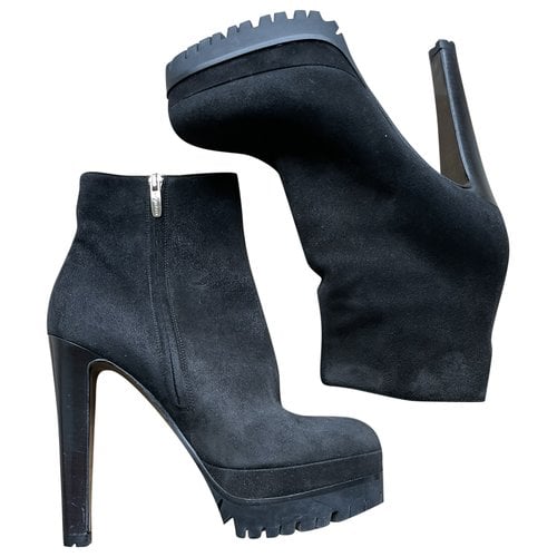 Pre-owned Sergio Rossi Ankle Boots In Black