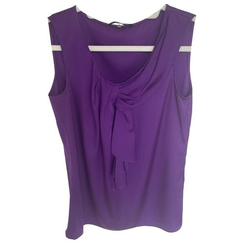 Pre-owned Elie Tahari Silk Shirt In Purple