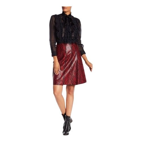 Pre-owned Marc Jacobs Leather Mid-length Skirt In Multicolour