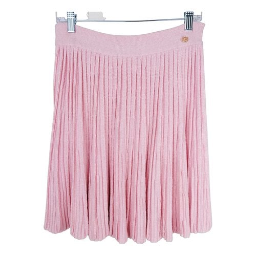 Pre-owned Chanel Cashmere Skirt In Pink