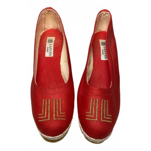 Pre-owned Lanvin Cloth Espadrilles In Red