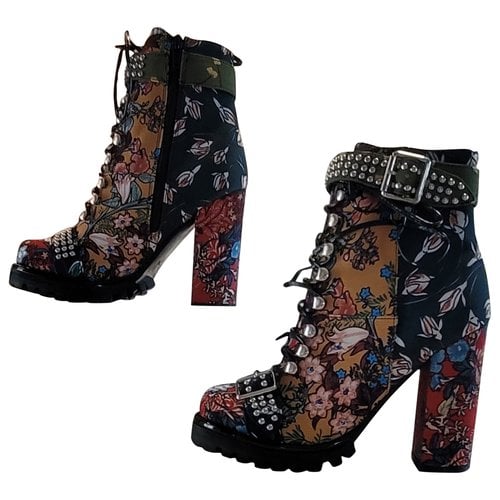 Pre-owned Jeffrey Campbell Cloth Lace Up Boots In Multicolour