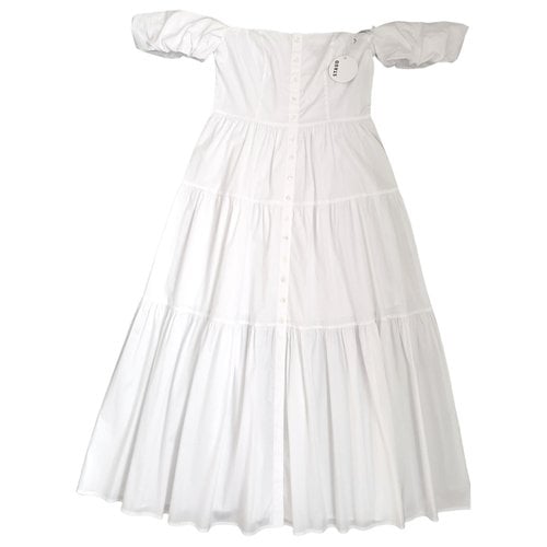 Pre-owned Staud Mid-length Dress In White