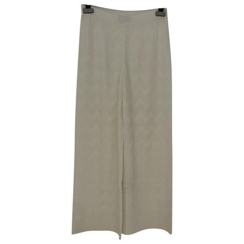 Pre-owned Missoni Large Pants In White