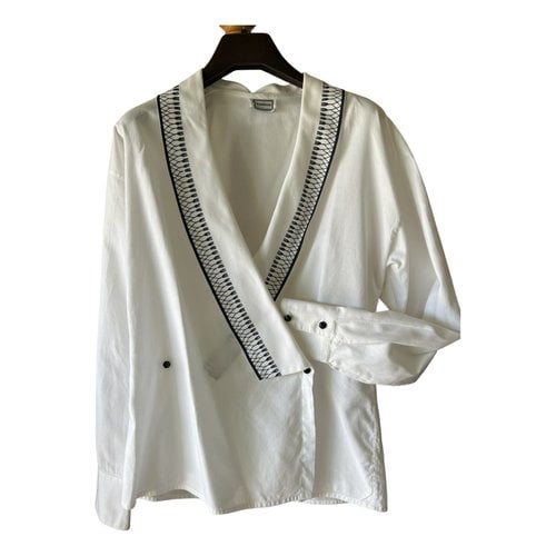 Pre-owned Versace Blouse In White