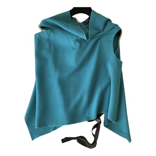 Pre-owned Roland Mouret Wool Tunic In Turquoise