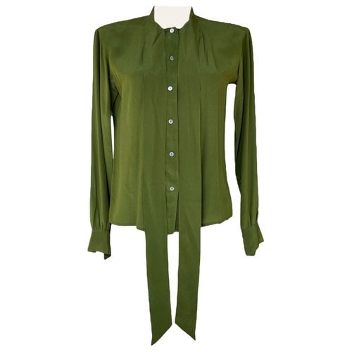 Pre-owned Saint Laurent Silk Shirt In Green