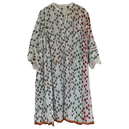 Pre-owned Injiri Silk Mid-length Dress In Multicolour