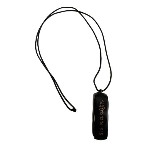 Pre-owned Maison Margiela Leather Jewellery In Black