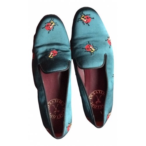 Pre-owned Penelope Chilvers Cloth Flats In Blue