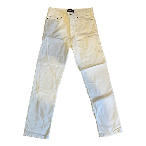 Pre-owned The Kooples Spring Summer 2020 Straight Jeans In White