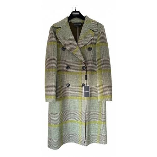 Pre-owned Emporio Armani Wool Coat In Multicolour