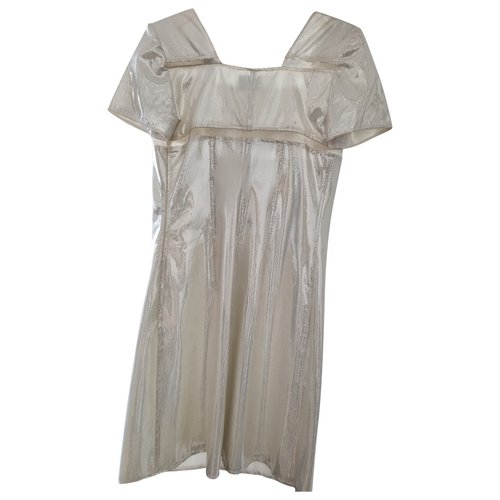 Pre-owned Courrã¨ges Mini Dress In Metallic