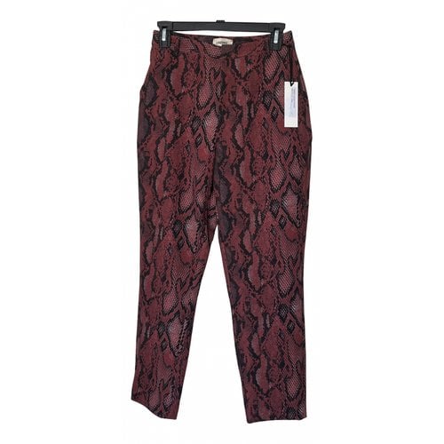 Pre-owned L Agence Straight Pants In Red