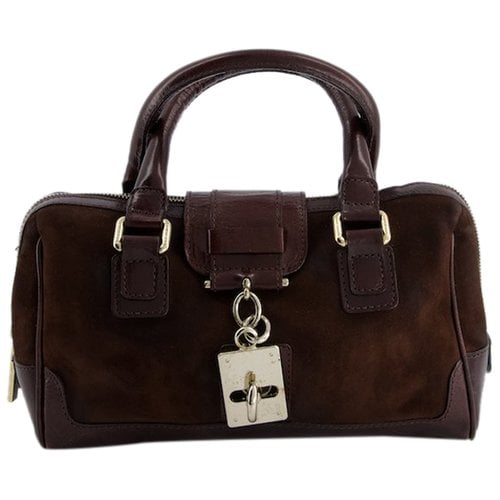 Pre-owned Fratelli Rossetti Velvet Handbag In Brown