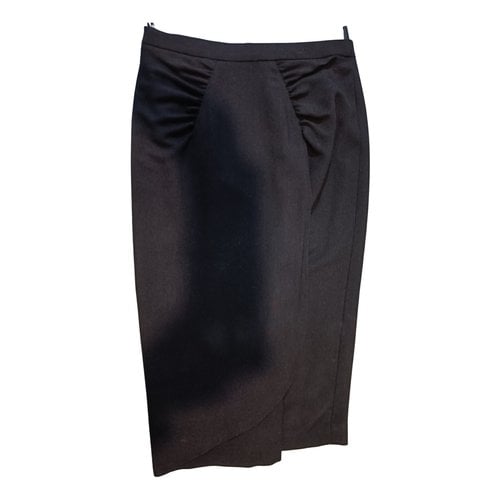 Pre-owned Luisa Spagnoli Wool Skirt In Black