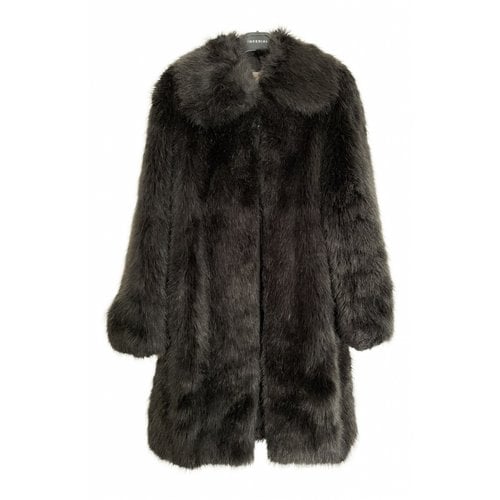 Pre-owned Michael Kors Faux Fur Coat In Black