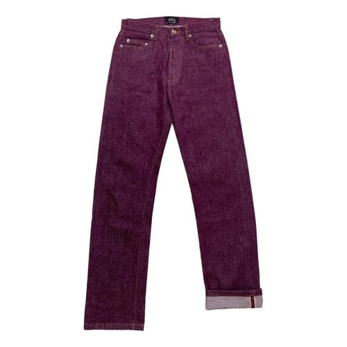 Pre-owned Apc Straight Jeans In Red