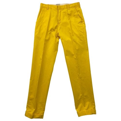 Pre-owned Levi's Straight Pants In Yellow